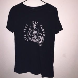 Brandy Melville Live Fast Die Young TShirt